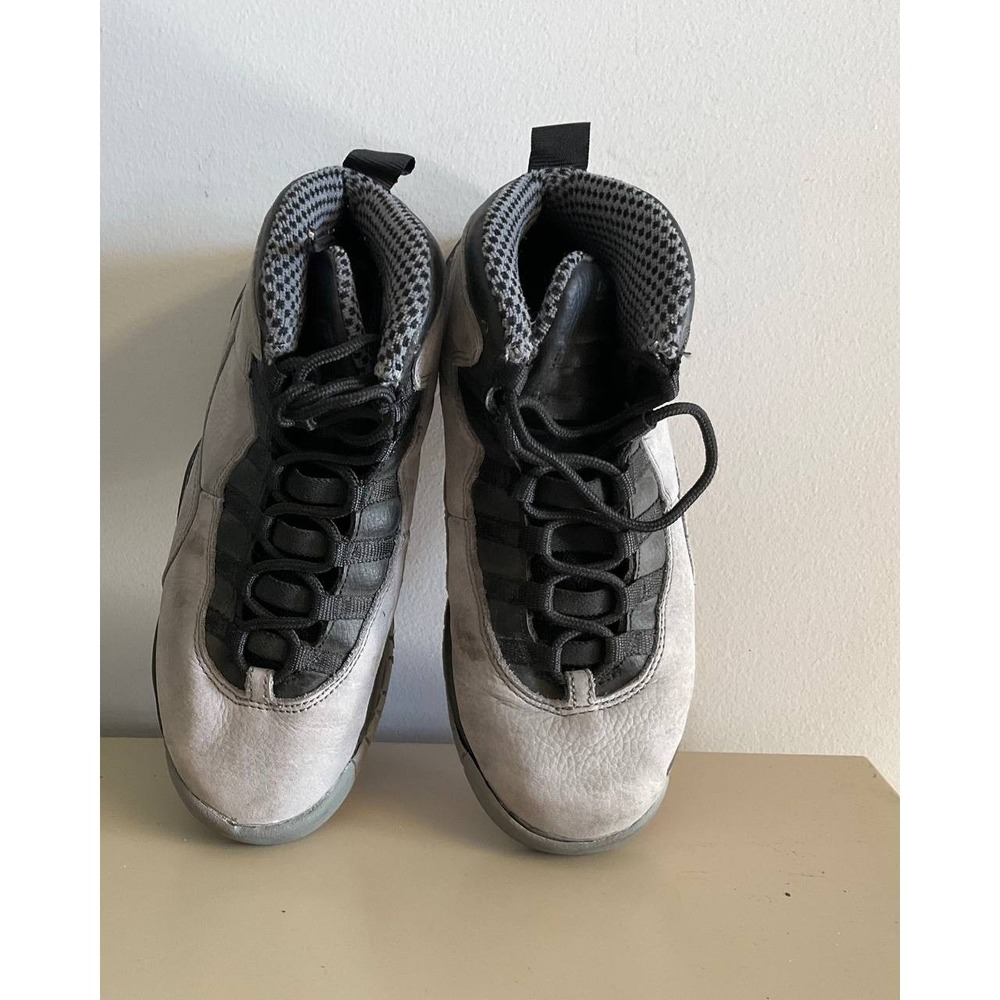 2013 Nike Air Jordan 10 Retro 310805-023 Cool Grey Infrared Black Youth Size 5Y‎ - Picture 6 of 8